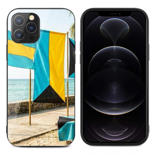 Bahamas flag Glass Case for iPhone 12 Series