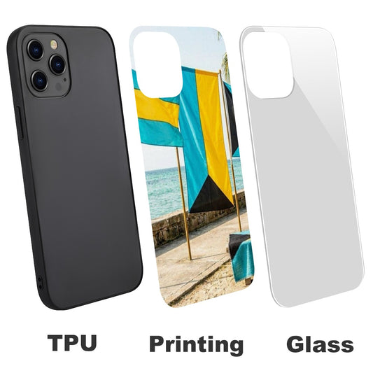 Bahamas flag Glass Case for iPhone 12 Series