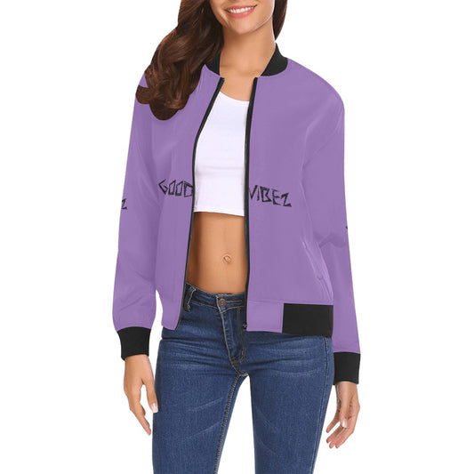 Good VibeZ All Over Print Bomber Jacket for Women ( H19)