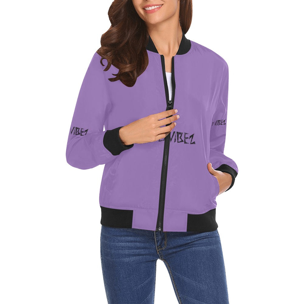 Good VibeZ All Over Print Bomber Jacket for Women ( H19)