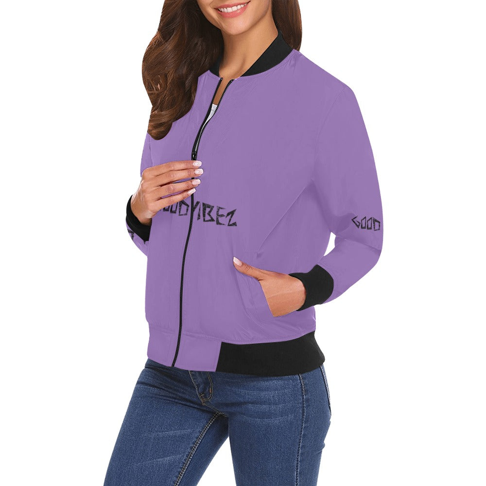 Good VibeZ All Over Print Bomber Jacket for Women ( H19)