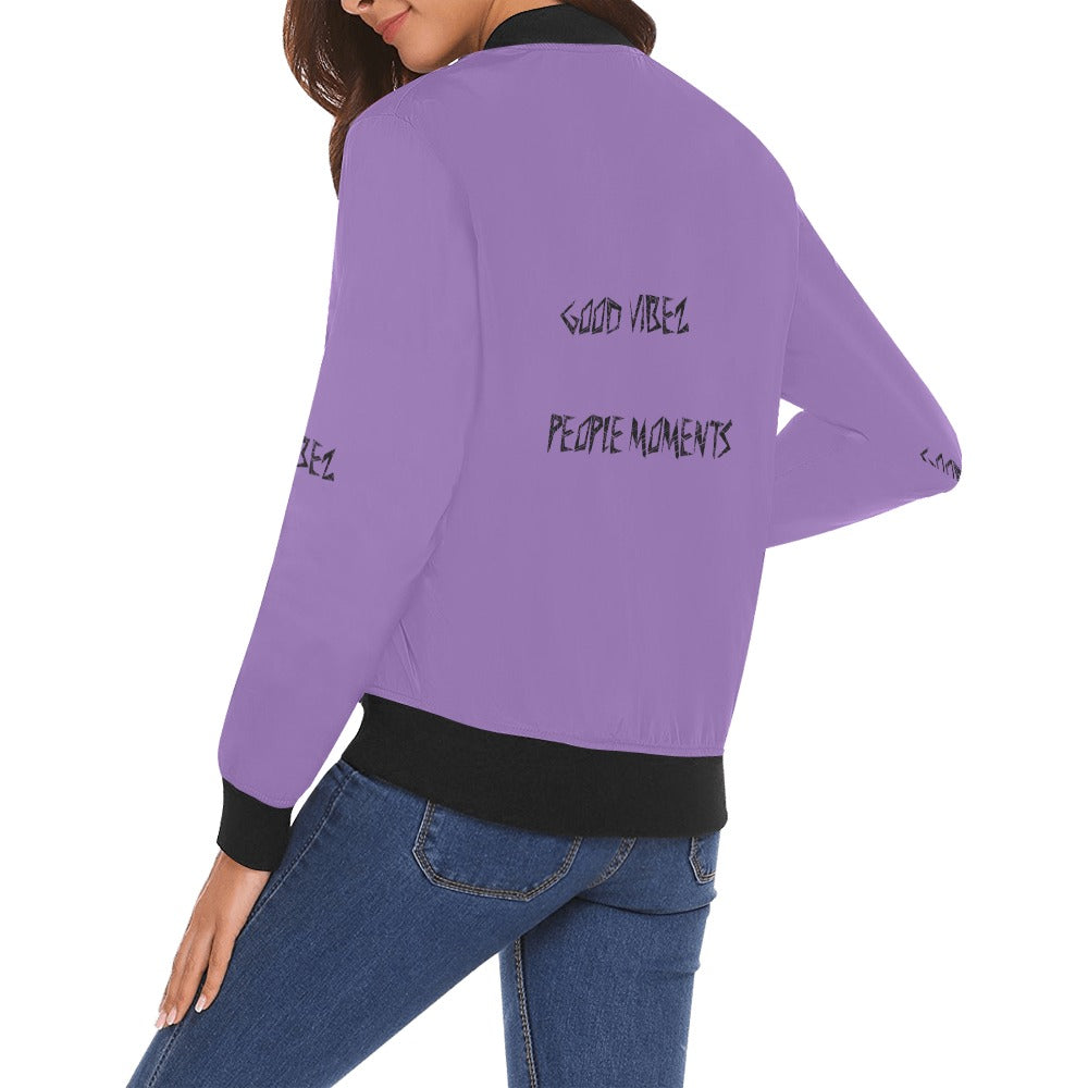 Good VibeZ All Over Print Bomber Jacket for Women ( H19)