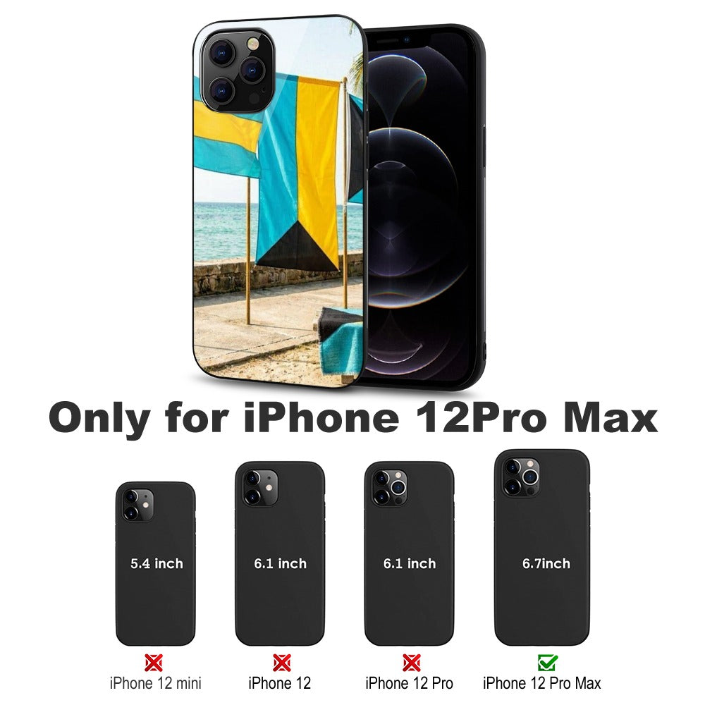 Bahamas flag Glass Case for iPhone 12 Series
